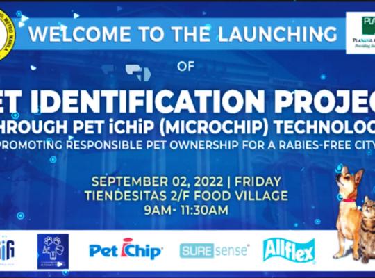 Pasig City officially launched its pet identification project through PET iCHIP (Microchip) Technology